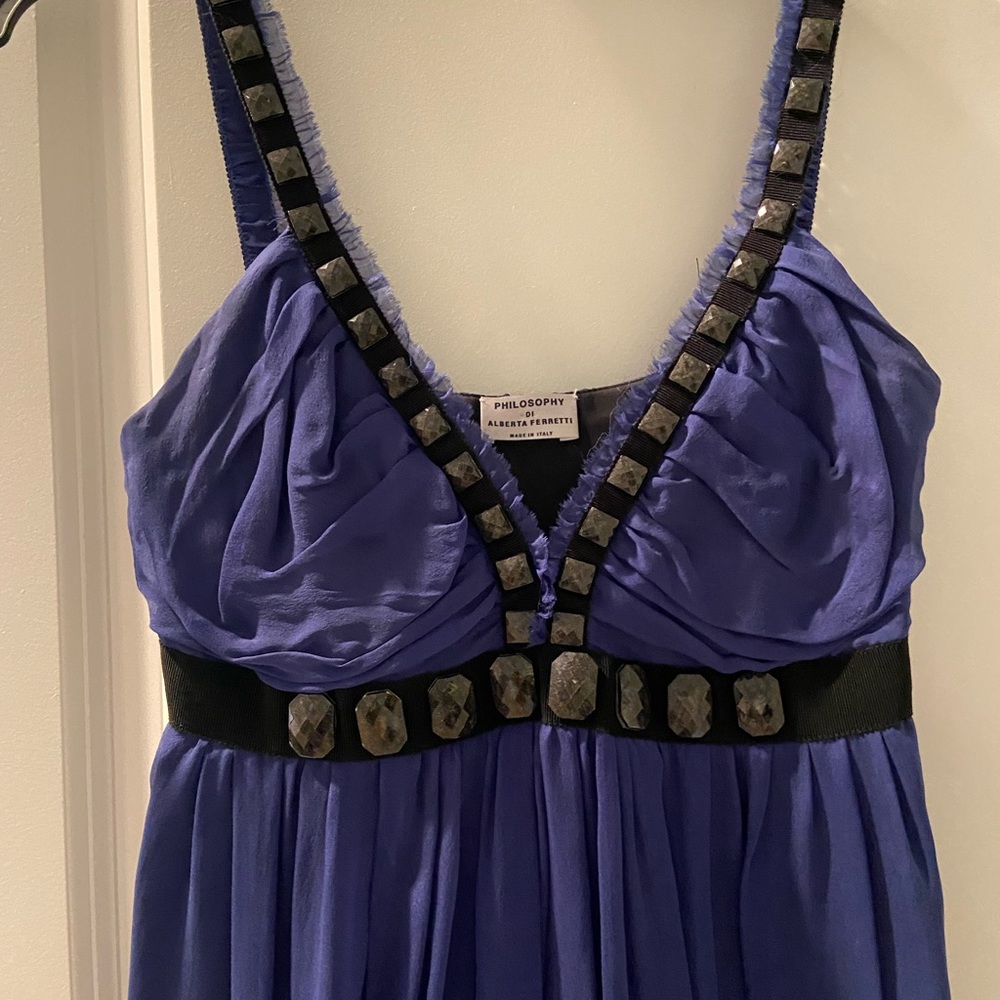 PHILOSOPHY Alberta Ferretti stunning blue gown